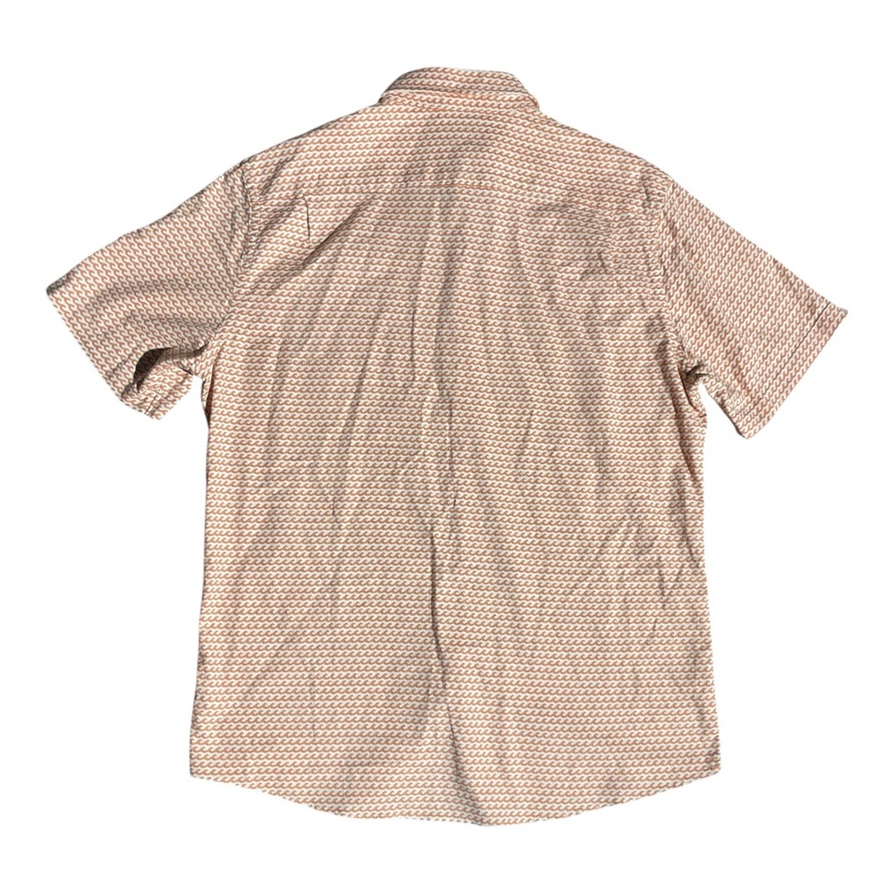 Faherty Playa Button Down Shirt Waves Orange - image 2